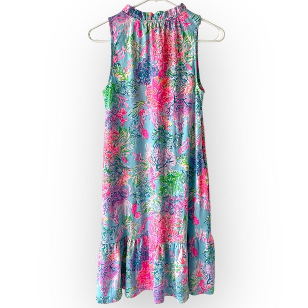 🪸NWT Lilly Pulitzer Malone Tiered Swing Dress, Celestial Blue Cay to My Heart 🪸 - Picture 15 of 16
